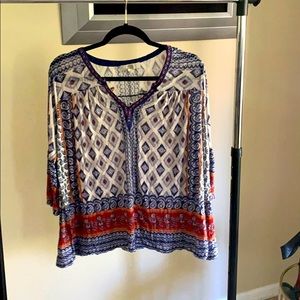 Vintage America Paisley V Necj Shirt